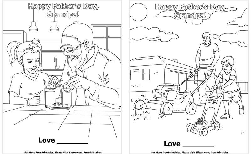 father s day free printable coloring page downloadable online template elfster