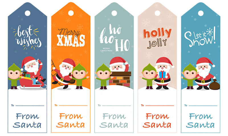 Free Printable Santa Gift Tags  Instantly Download and Print