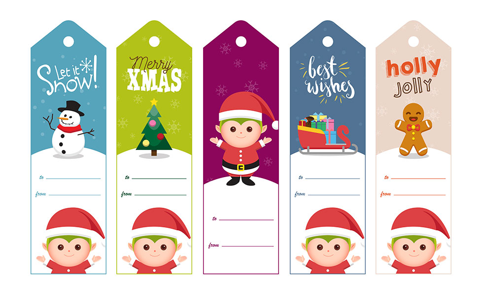 holiday gift tag clip art